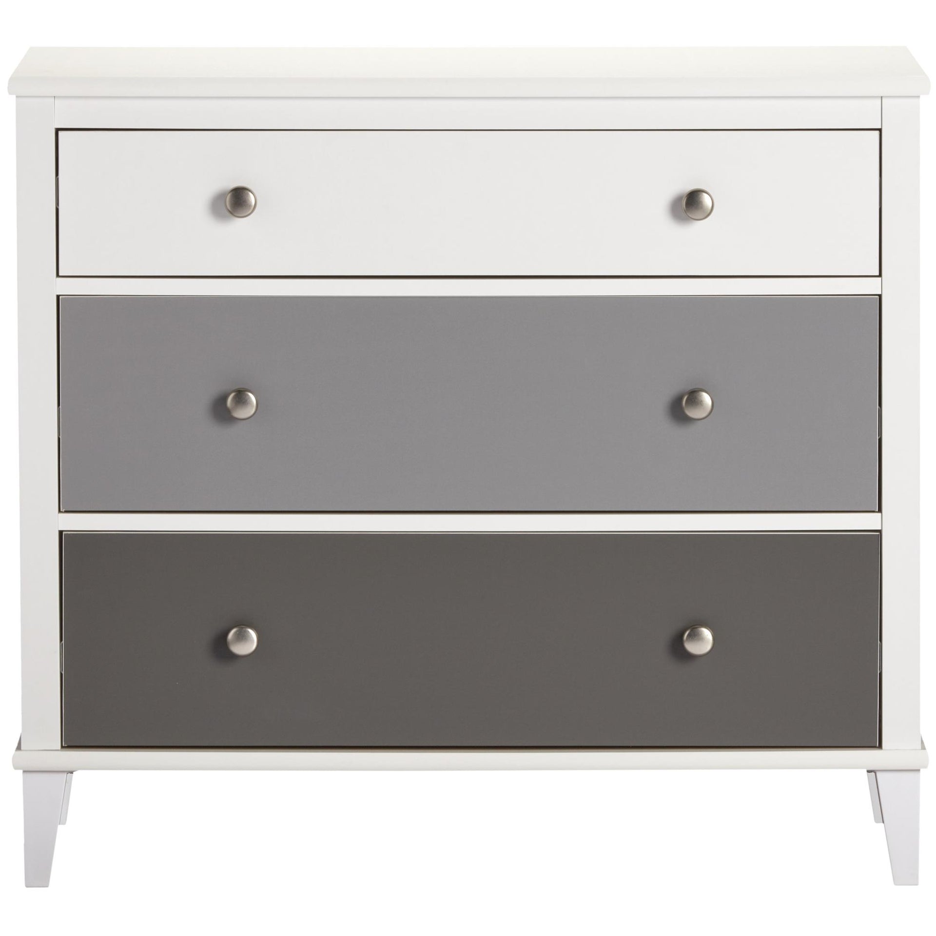 Monarch Hill Poppy White 3 Drawer Dresser - Gray