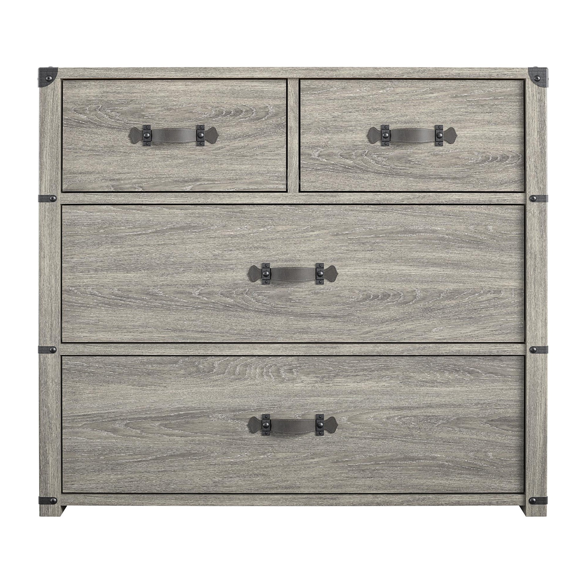 Nova 4 Drawer Storage Dresser - Gray Oak