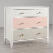 Monarch Hill Poppy White 3 Drawer Dresser - Peach