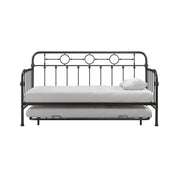 Little Seeds Willow Metal Daybed and Twin Trundle - Black - Twin