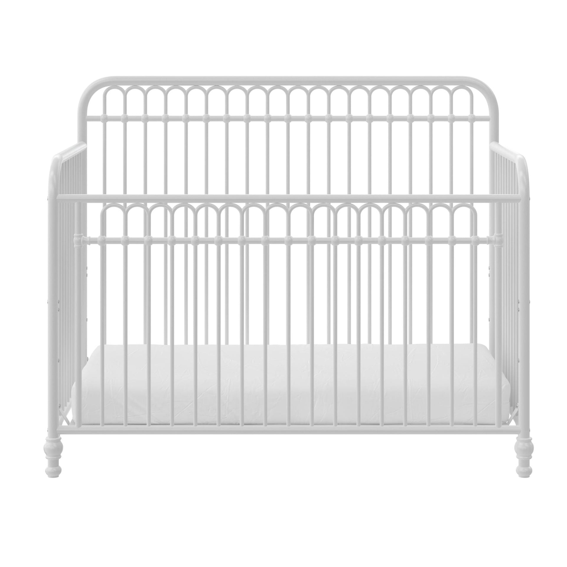 Little Seeds Ivy 3-in-1 Convertible Metal Crib - White