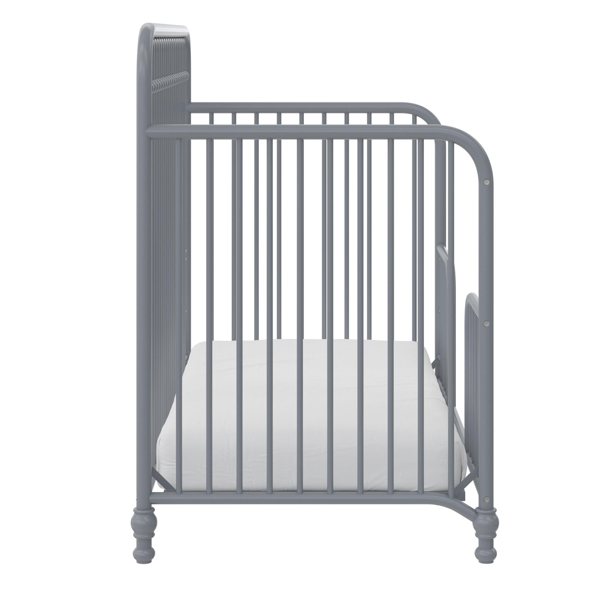 Gray on sale metal crib