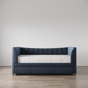 Little Seeds Valentina Upholstered Daybed with Trundle - Blue - Twin