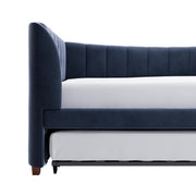 Little Seeds Valentina Upholstered Daybed with Trundle - Blue - Twin