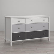 Monarch Hill Poppy White 6 Drawer Dresser - Gray