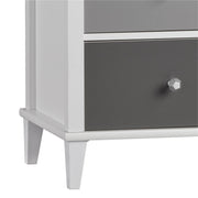 Monarch Hill Poppy White 6 Drawer Dresser - Gray