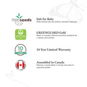 Little Seeds Moonlight Twinkle Standard Firm Baby Crib & Toddler Bed Mattress - White - Crib & Toddler Mattress