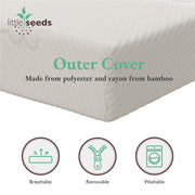 Little Seeds Golden Star Crib and Toddler Bed Mattress, White - White - Crib & Toddler Mattress