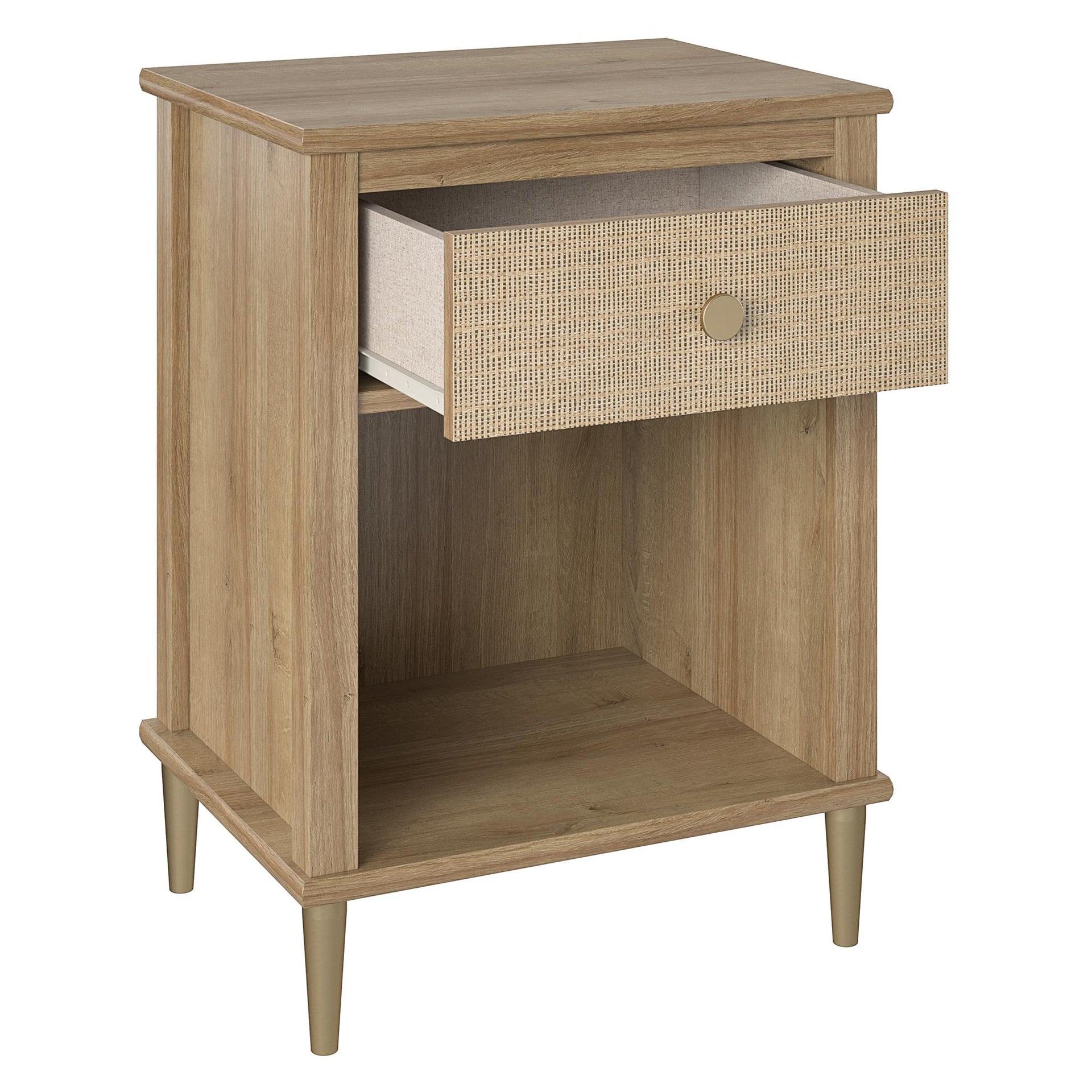 Shiloh Nightstand with Drawer and Lower Shelf - Natural