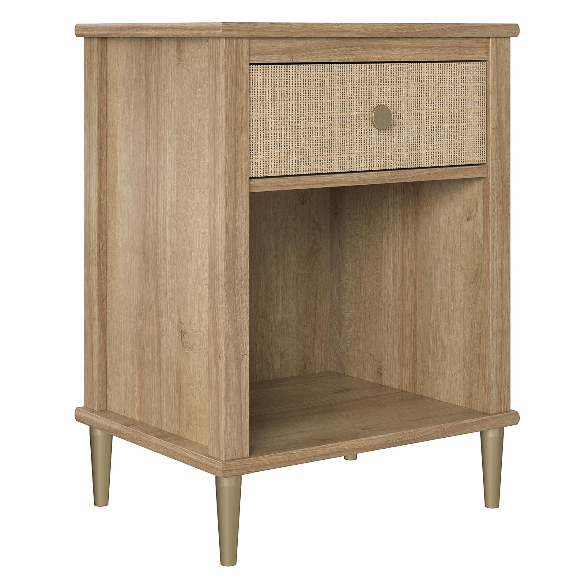 Shiloh Nightstand with Drawer and Lower Shelf - Natural