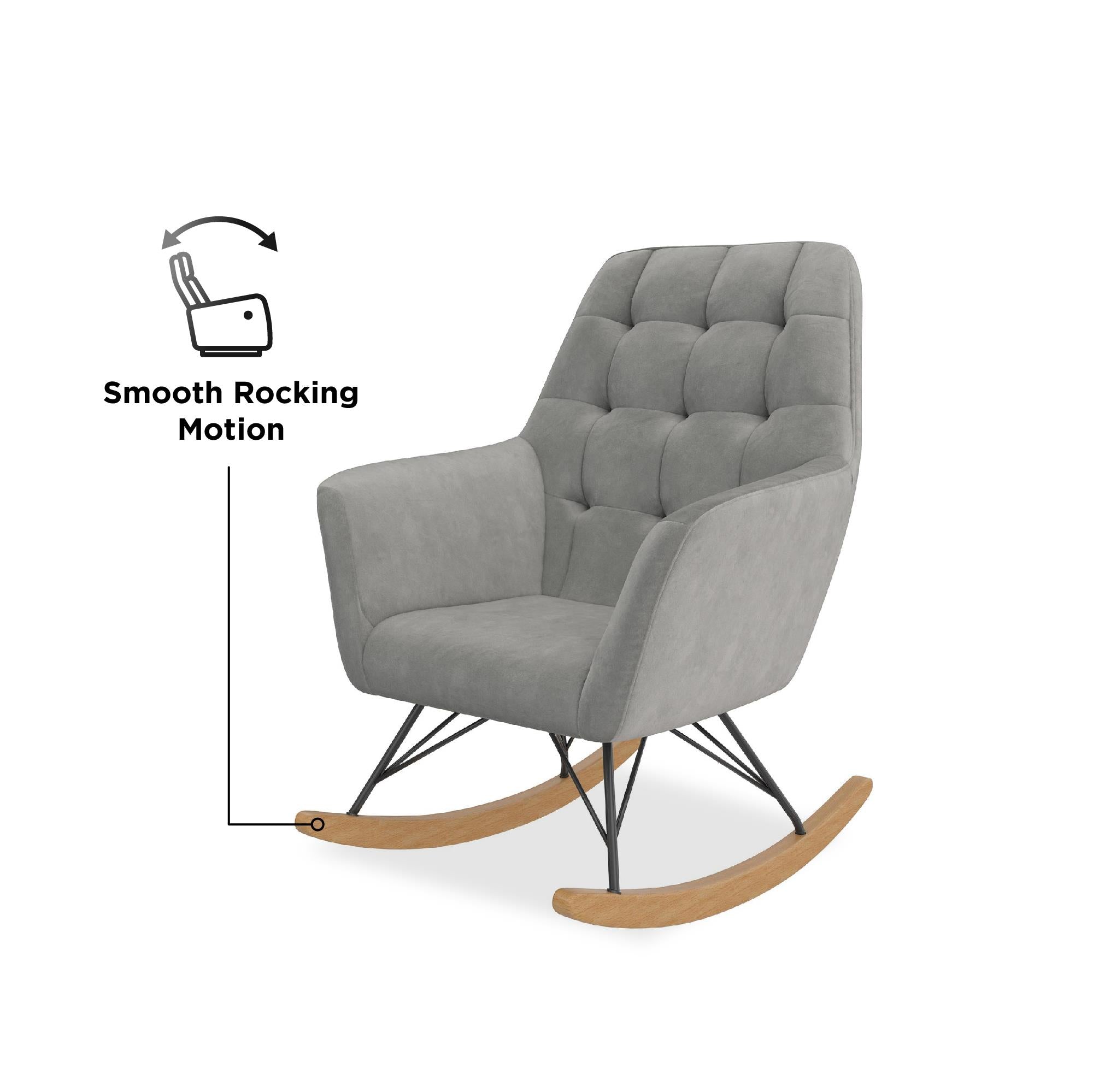 Small grey rocking discount chair