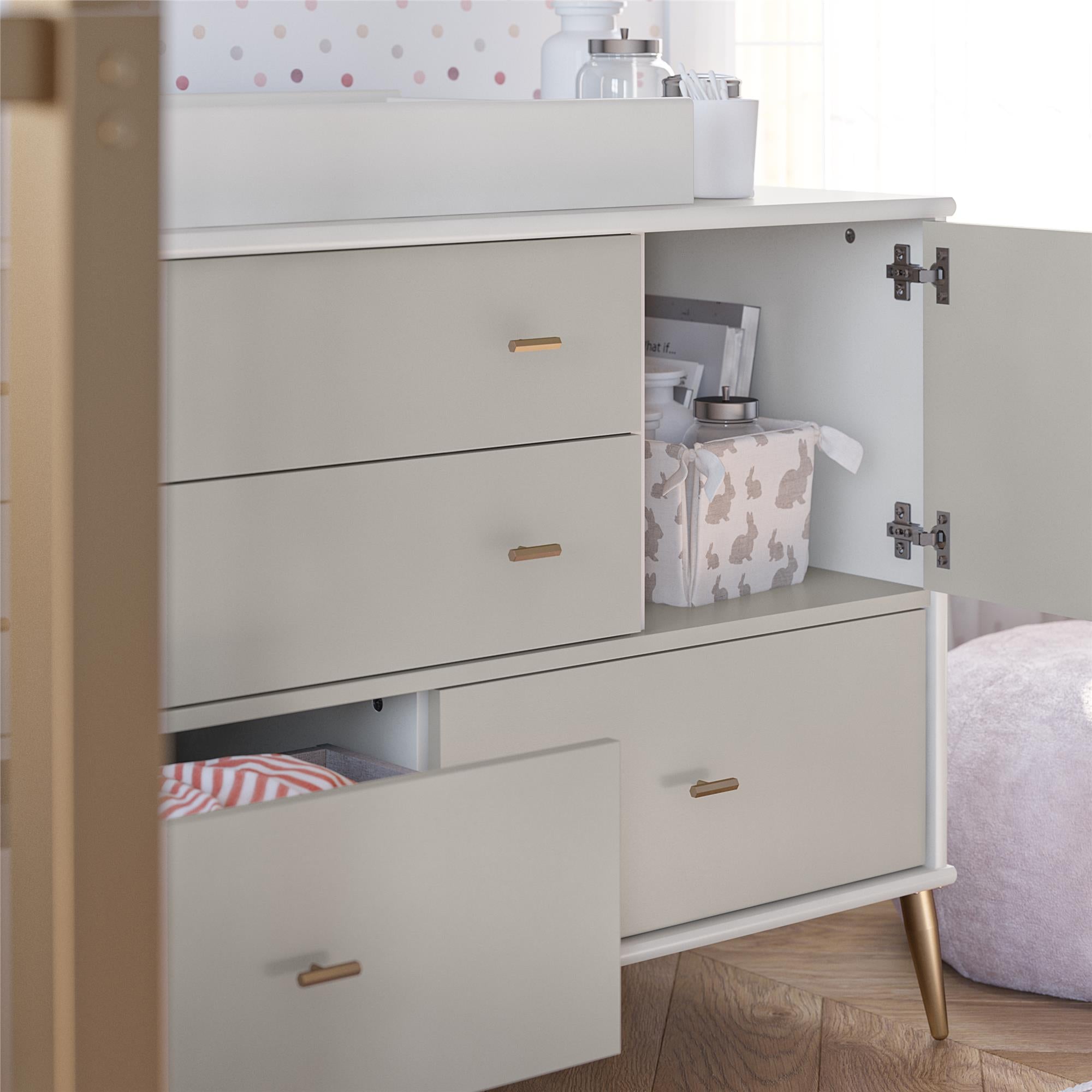 Nursery dresser with changing clearance table