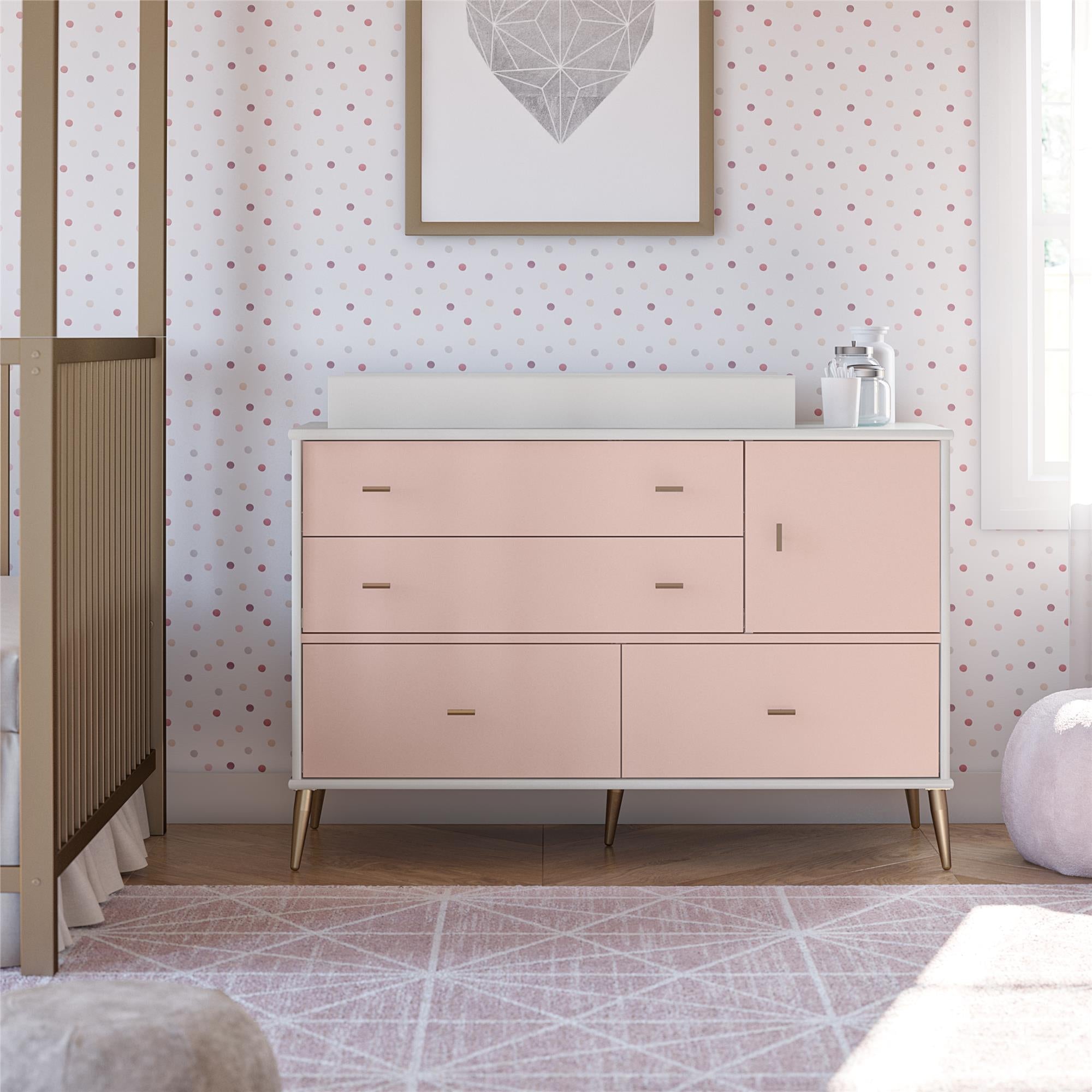 Pink baby outlet dresser