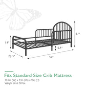 River Toddler Bed - Black - Crib & Toddler Mattress