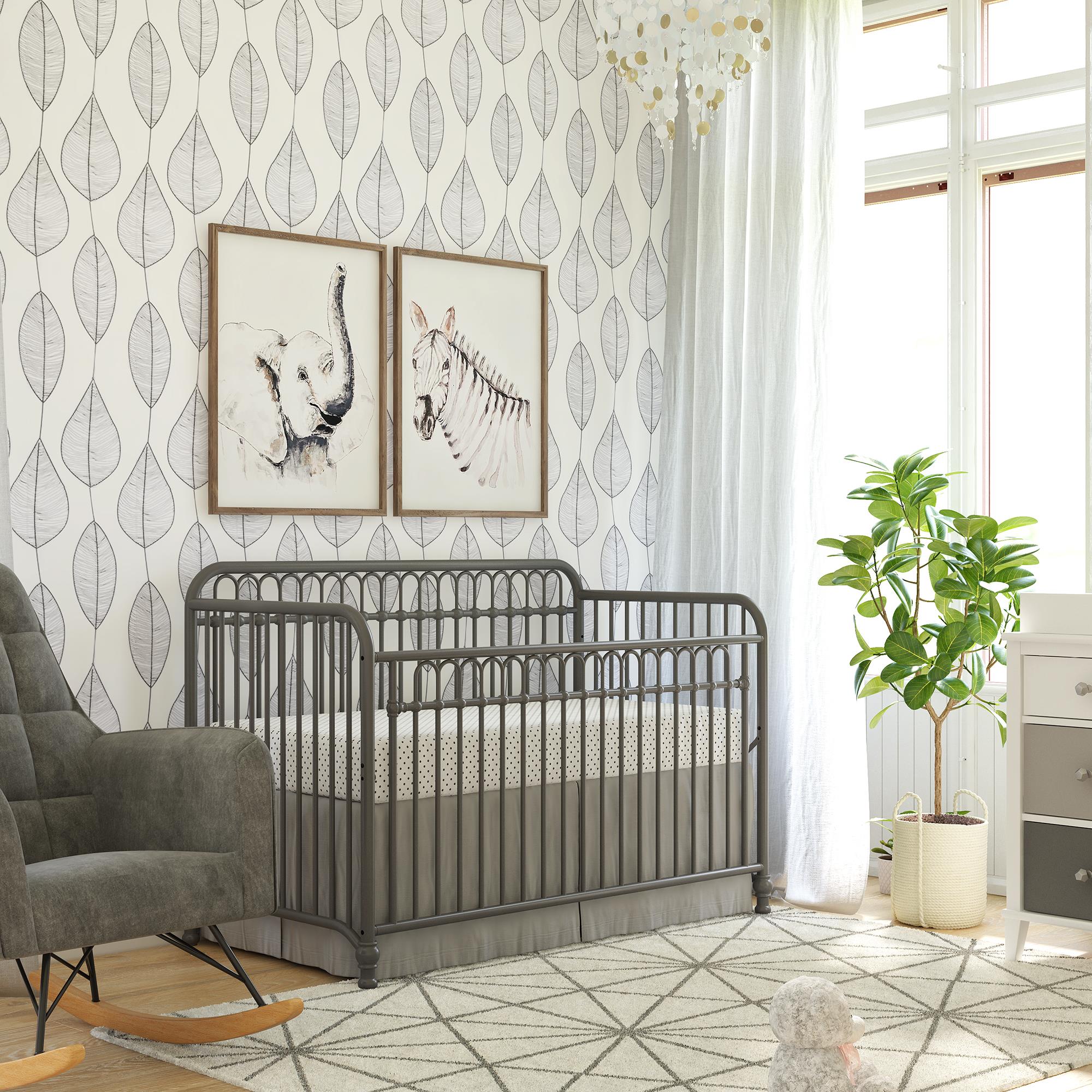 Grey store metal crib