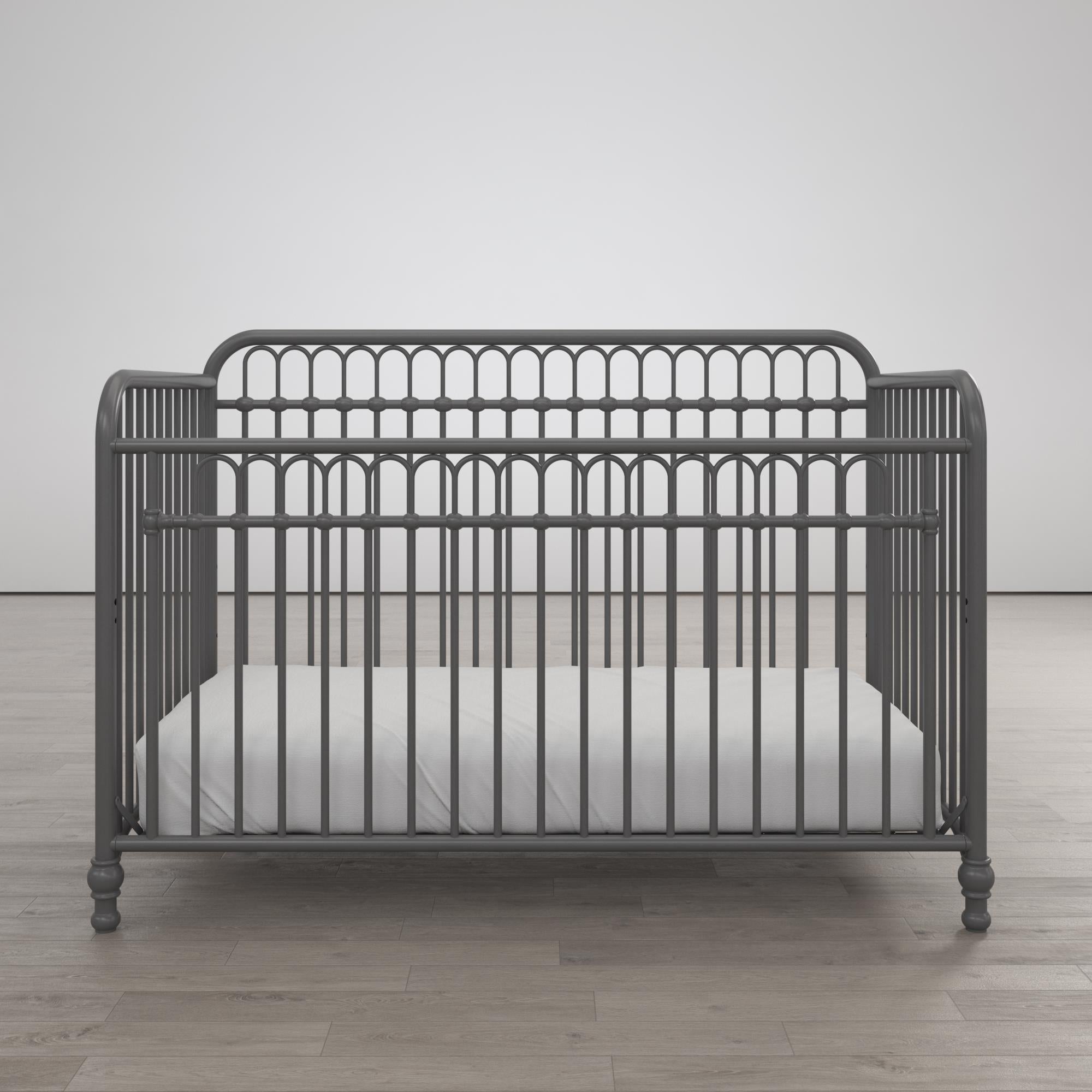 Gray on sale metal crib