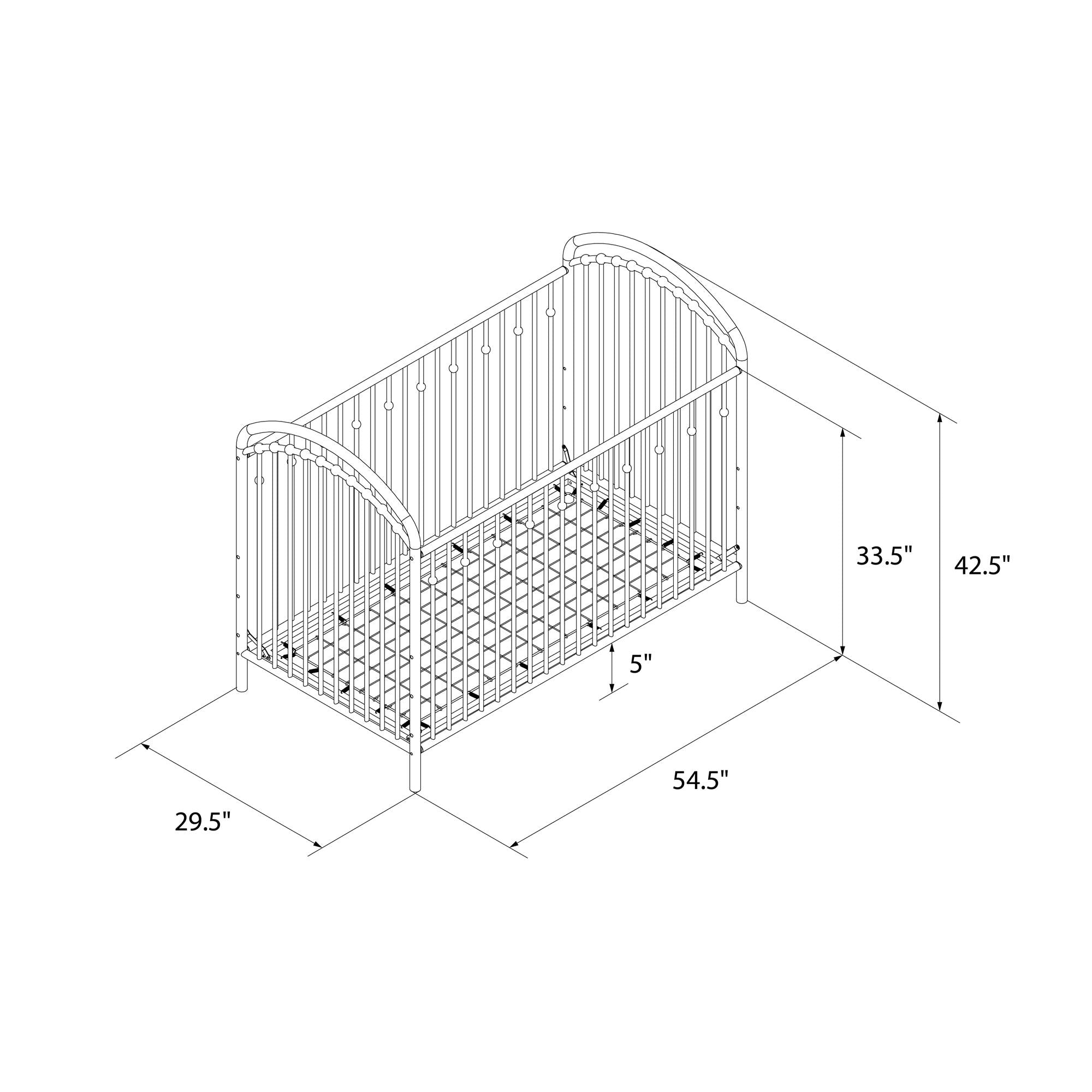 Little Seeds Aerin Metal Crib