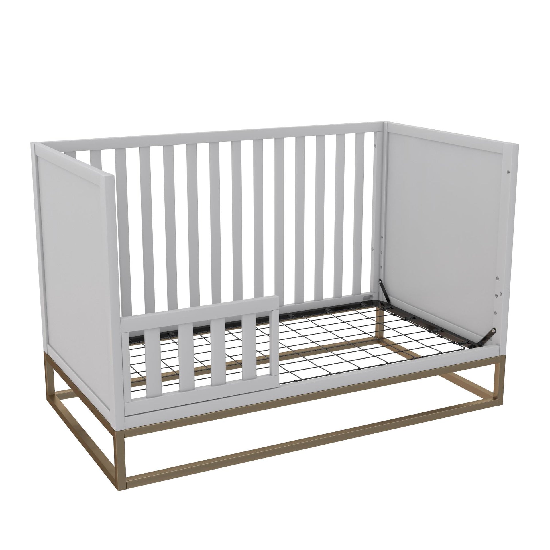 Little Seeds Haven 3 in 1 Metal Base Crib - Dove Gray