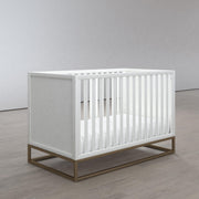 Little Seeds Haven 3 in 1 Metal Base Crib - White
