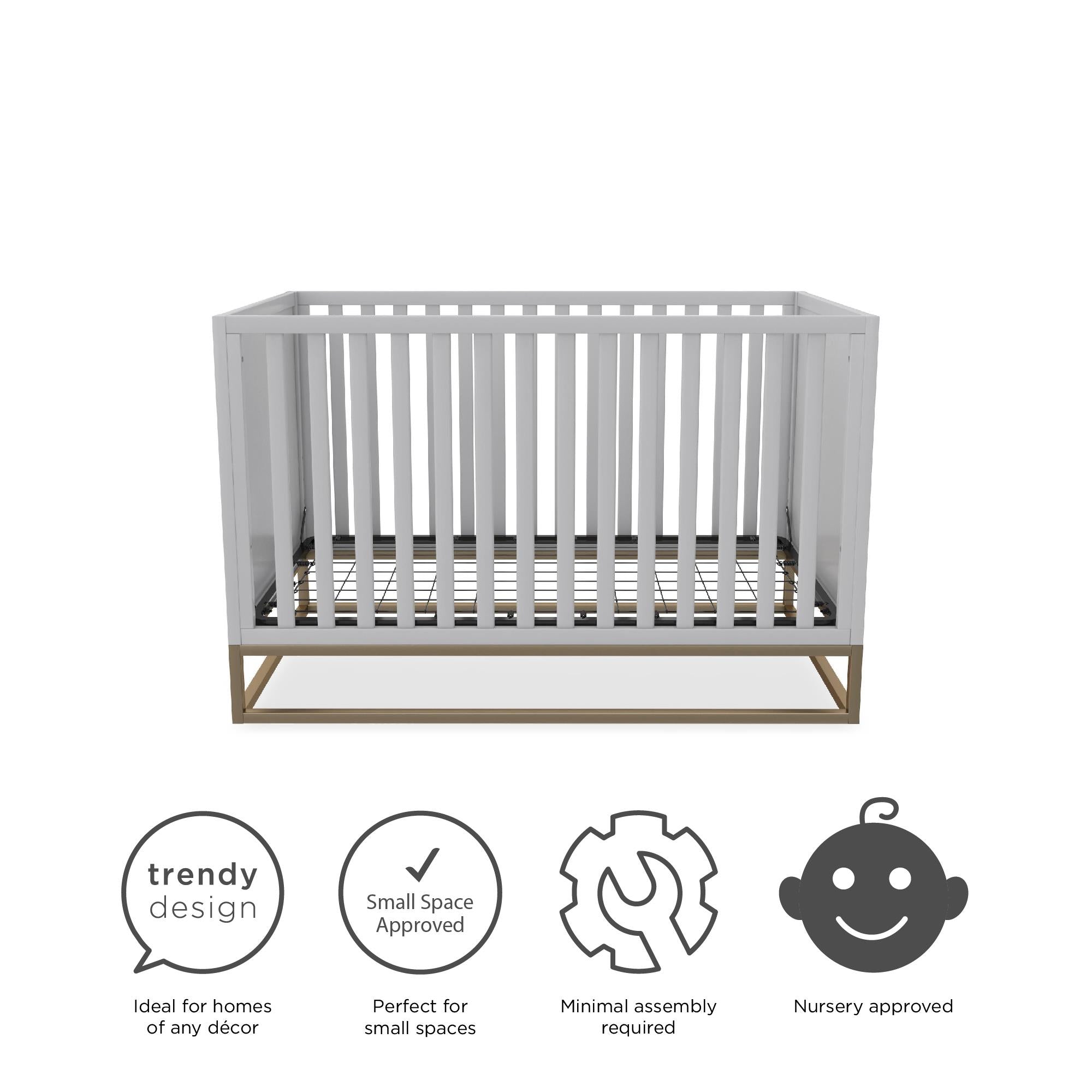 Small store gray crib