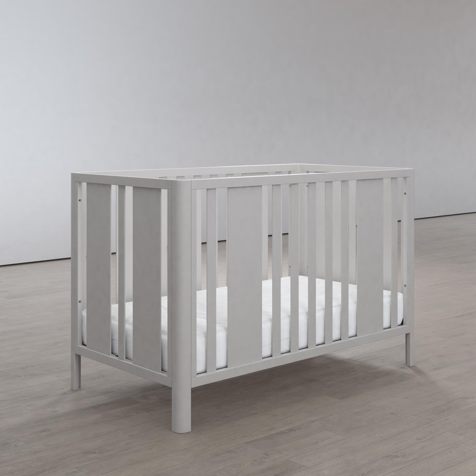 Little Seeds Crawford Curved Post 3-in-1 Crib - Sharkey Grey