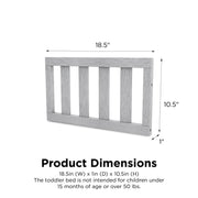 Little Seeds Finch Toddler Rail, Conversion Kit for Crib - Rustic Gray