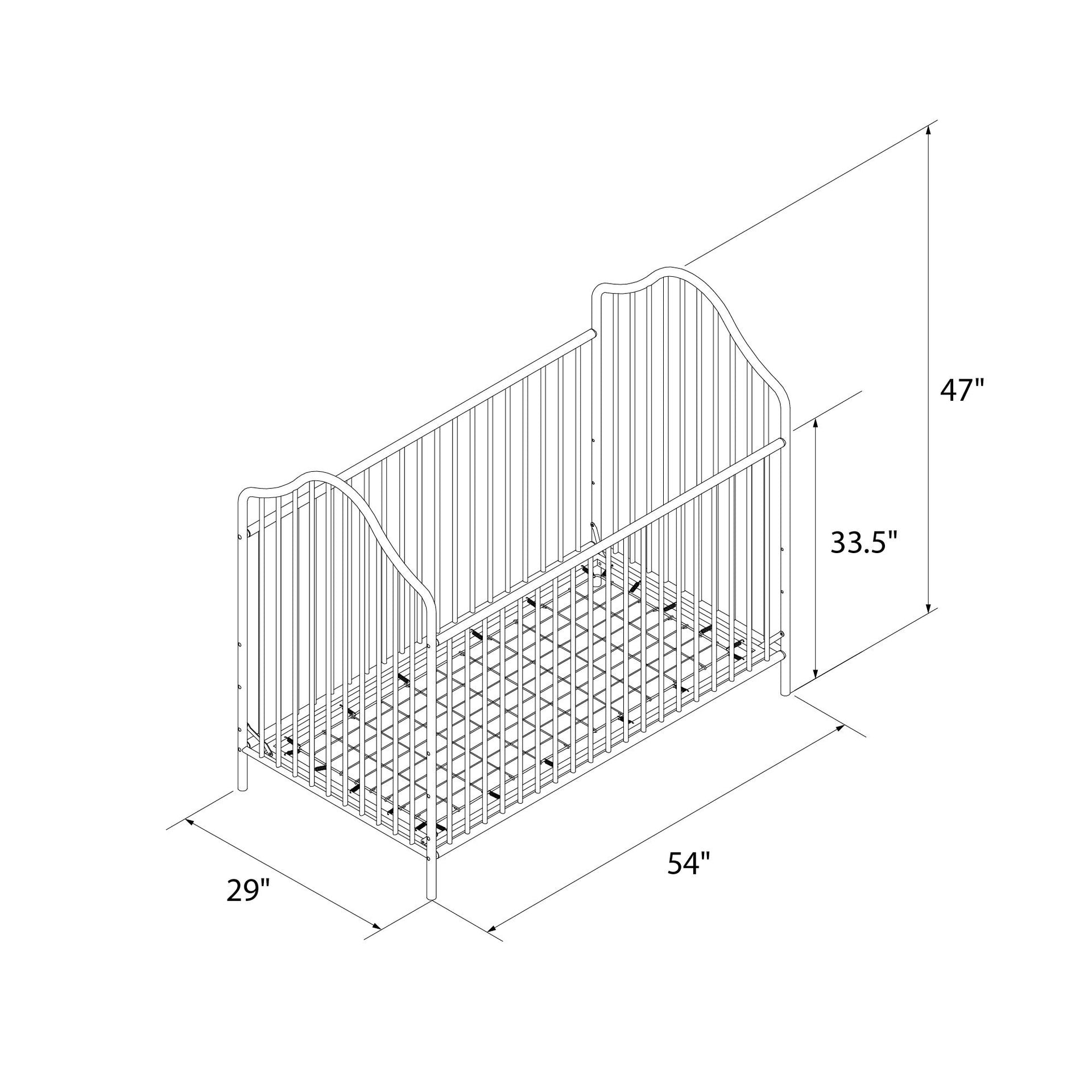 Little Seeds Lanley Metal Crib - White