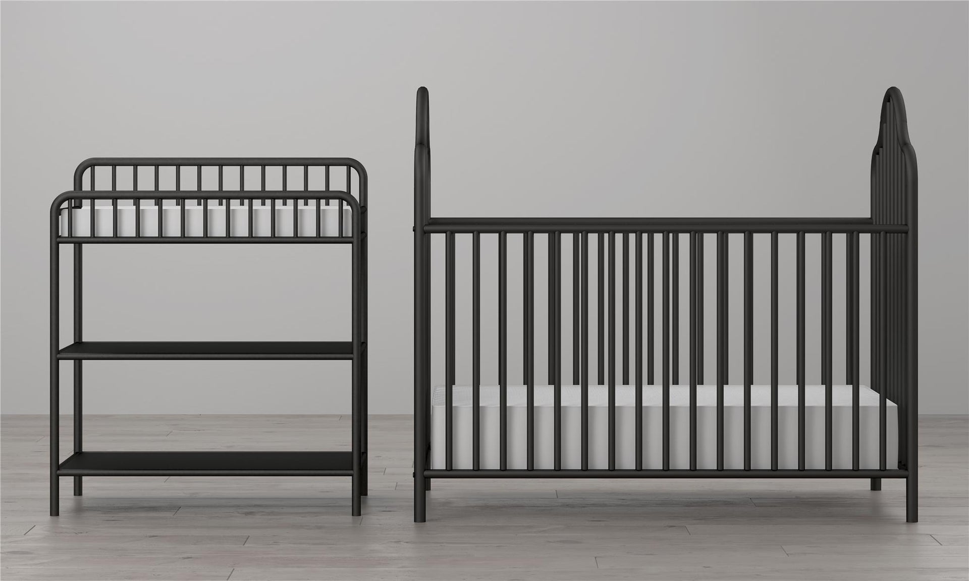 Little Seeds Lanley Metal Crib - Black