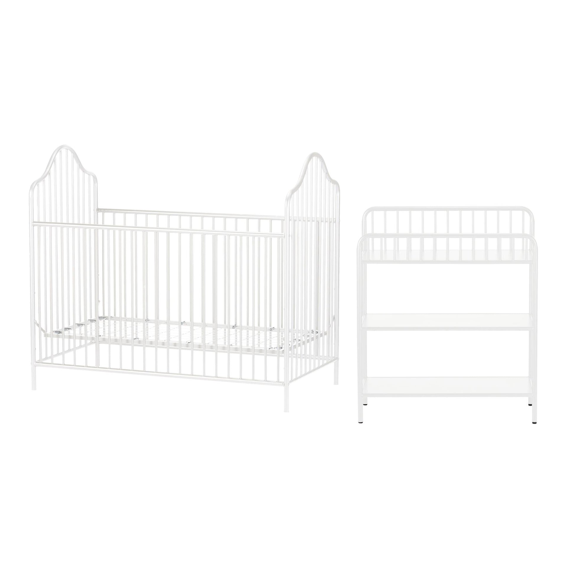 Little Seeds Lanley Metal Crib - White