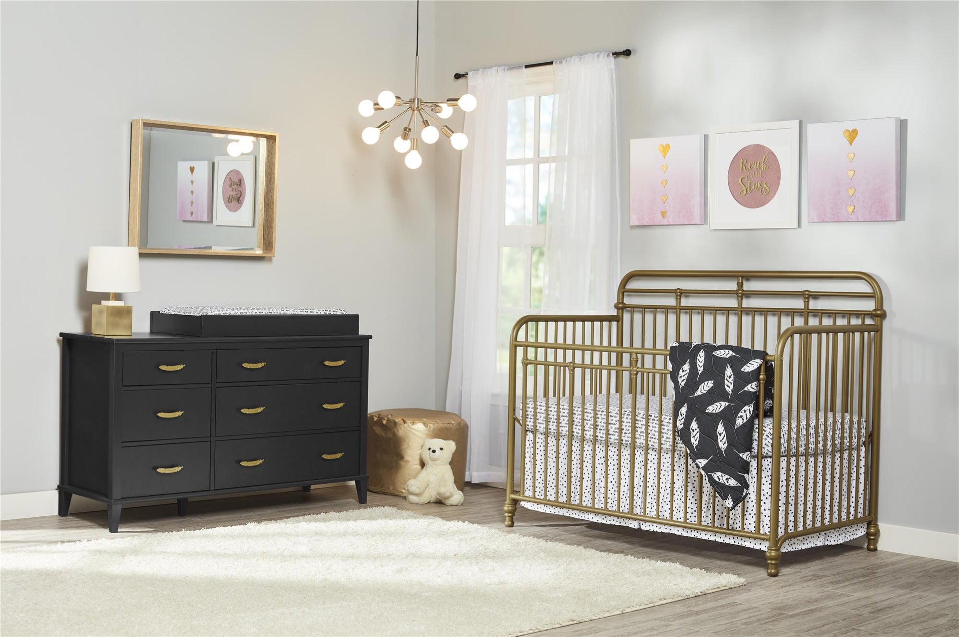 Monarch Hill Hawken 6 Drawer Changing Table - Black