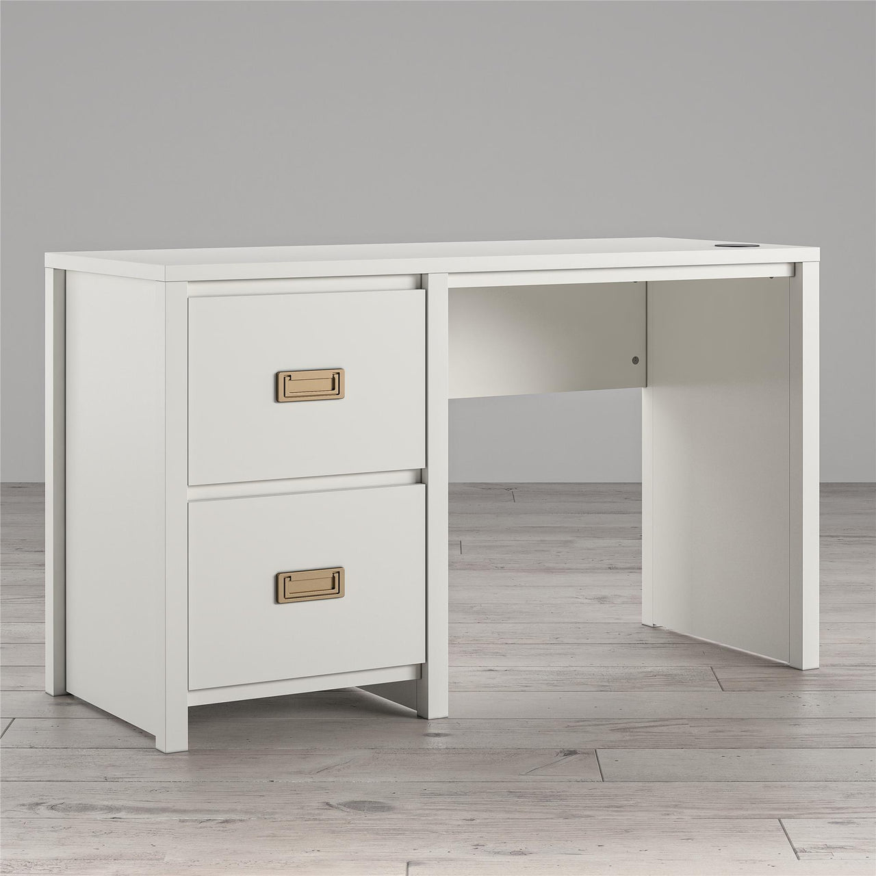 Monarch Hill Haven Single Pedestal Desk - White