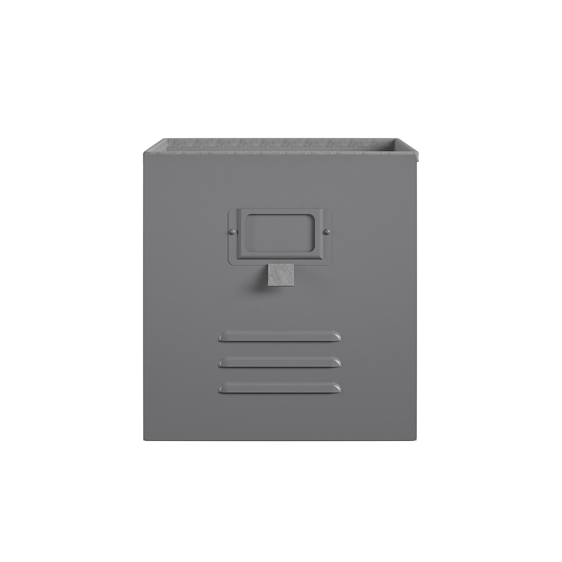 Nova Metal Locker Storage Bins 3 Pack  - Graphite Grey