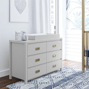 Monarch Hill Haven 6 Drawer Changing Dresser - Dove Gray