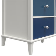 Monarch Hill Poppy White 6 Drawer Dresser - Blue