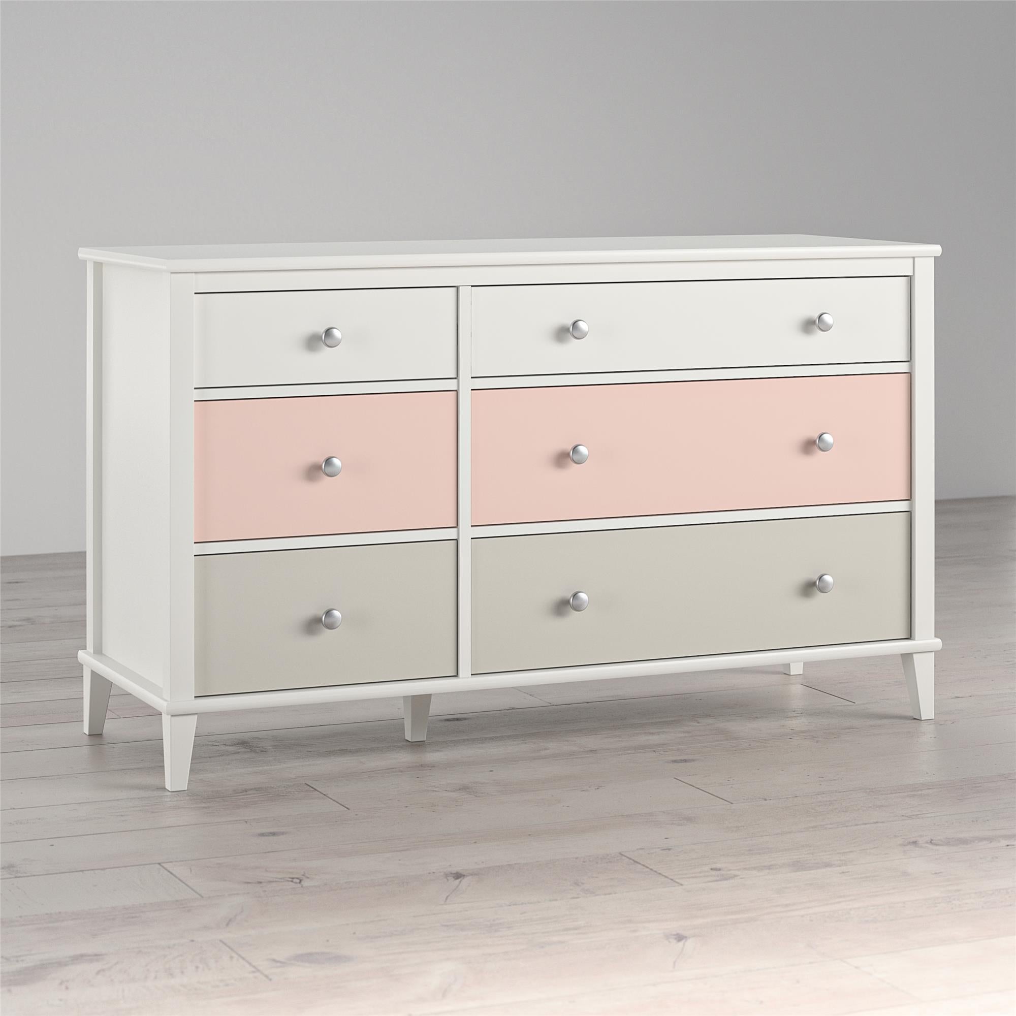 Grey and pink deals dresser