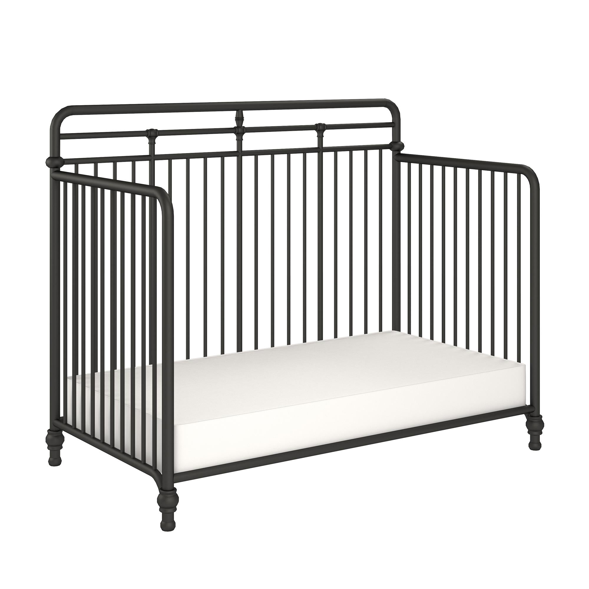 Black metal convertible clearance crib