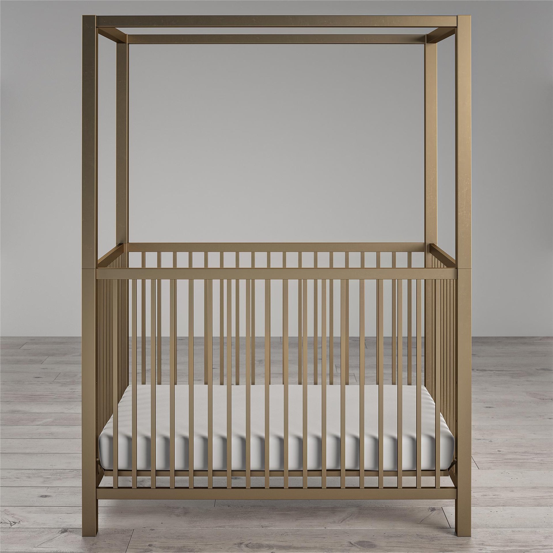 Monarch Hill Haven Metal Canopy Crib - Gold