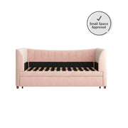 Little Seeds Valentina Upholstered Daybed with Trundle - Pink - Twin